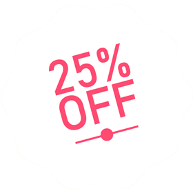 25% off for 1st time